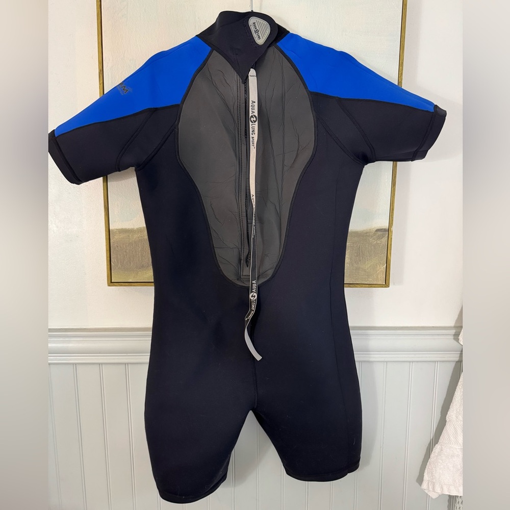 AQUA LUNG Sport Plunge Women's 3mm Shorty Wetsuit Black/Bright Blue Size XL